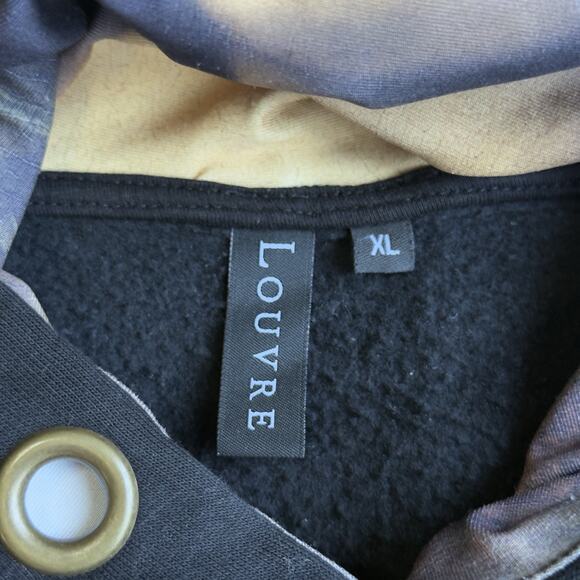 Louvre Mona Lisa Hoodie Premium XL Black Leonardo da Vinci Art Paris Souvenir - Picture 4 of 6